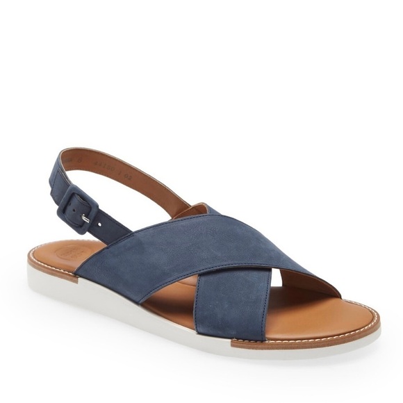NWOT Paul Green Heaven Slingback Sandals Indigo Blue Nubuk Leather, Women's 8